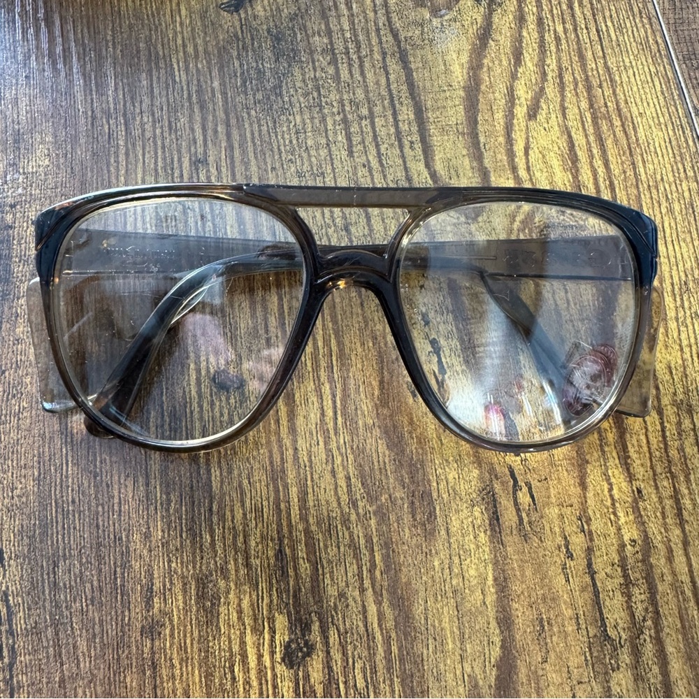 WGM Galaxy Vintage Safety Glasses Brown Side Shield 70s Industrial‎
